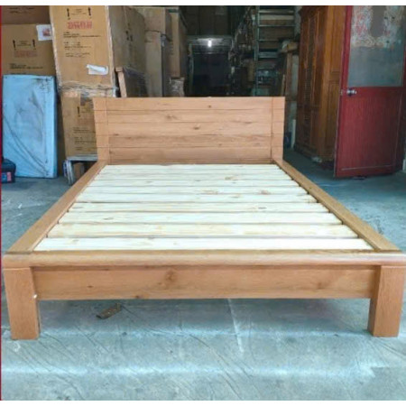 Giường Nhật 02 - 1m4 : Giường Ngủ Gỗ Sồi